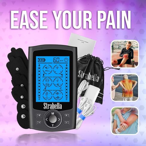 24 Modes Tens Muscle Stimulator for Back Pain Relief, Muscle Stimulator for Pain Relief Therapy, Electronic Pulse Massager Muscle Massager with 4 Pairs Pads, Nerve Pain Relief in Saudi Arabia