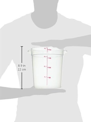 Cambro 4 qt Round Polypropylene Food Storage Container - Camwear® in Saudi Arabia