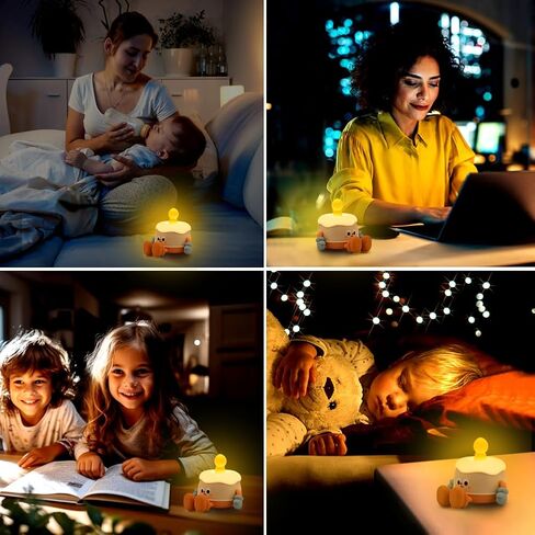 Night Light for Kids,Cute Birthday Cake Night Lights,Rechargeable Silicone Nursery Lamp,3 Levels of Brightness Adjustable,Timer,Tap Control,Lamp for Christmas Birthday Party Gift(Cake) in Saudi Arabia