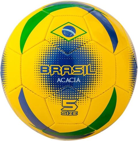 كرة القدم العالمية من أكاسيا البرازيل، أصفر/أخضر/أزرق، مقاس 5 in Kuwait