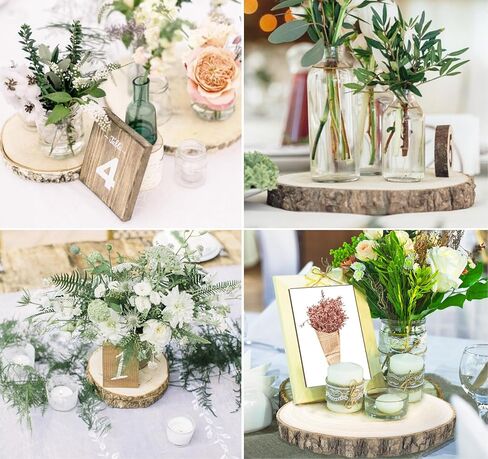 2 Pack Wood Slices for Centerpieces 8-9 inches Nature Unfinished Round Wood Chips for Crafts, Large Wood Slabs for Weddings Centerpieces Decor and DIY Painting Crafts in Kuwait