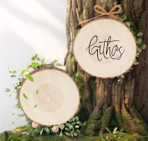 2 Pack Wood Slices for Centerpieces 8-9 inches Nature Unfinished Round Wood Chips for Crafts, Large Wood Slabs for Weddings Centerpieces Decor and DIY Painting Crafts in Kuwait