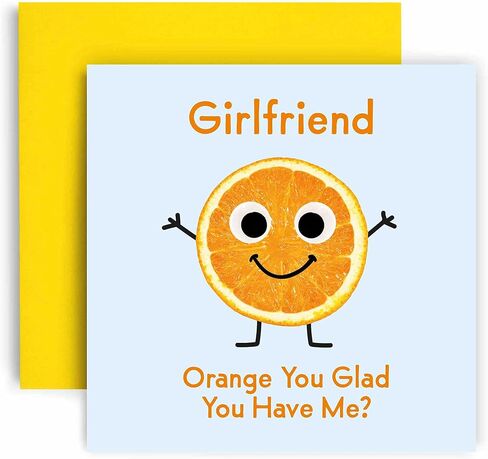Huxters Birthday Cards for Her- Orange You Glad Funny Birthday Card for Women Friend - Funny Birthday Day Card for Best Friend Fun Happy Birthday - 14.8cm (Friend) in Kuwait