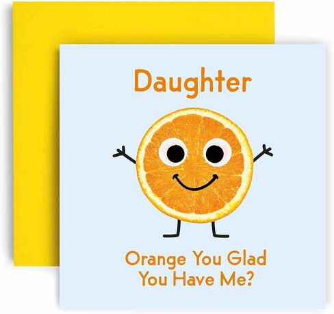 Huxters Birthday Cards for Her- Orange You Glad Funny Birthday Card for Women Friend - Funny Birthday Day Card for Best Friend Fun Happy Birthday - 14.8cm (Friend) in Kuwait