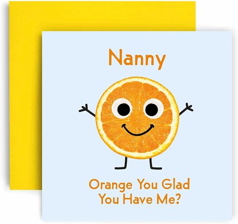 Huxters Birthday Cards for Her- Orange You Glad Funny Birthday Card for Women Friend - Funny Birthday Day Card for Best Friend Fun Happy Birthday - 14.8cm (Friend) in Kuwait