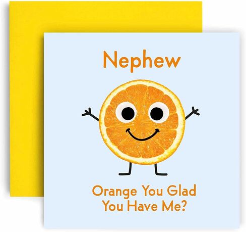 Huxters Birthday Cards for Her- Orange You Glad Funny Birthday Card for Women Friend - Funny Birthday Day Card for Best Friend Fun Happy Birthday - 14.8cm (Friend) in Kuwait
