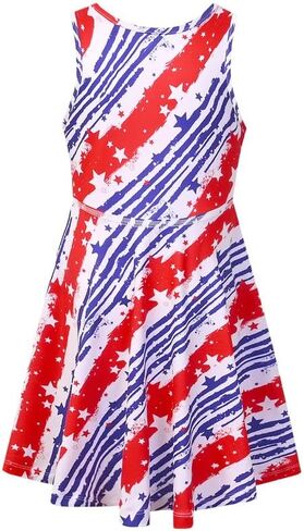 Perfashion Girls' Fourth of July Dresses Casual Sleeveless Patriotic Clothing 4-13 Years in Saudi Arabia