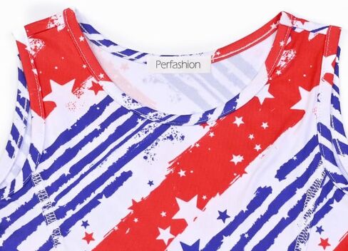 Perfashion Girls' Fourth of July Dresses Casual Sleeveless Patriotic Clothing 4-13 Years in Saudi Arabia