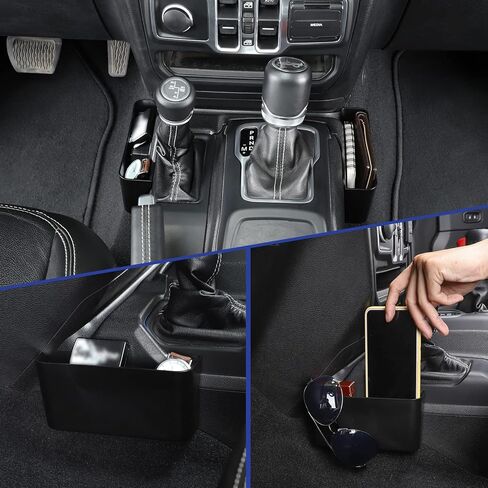 علبة التروس لسيارة جيب رانجلر JL JLU & Gladiator JT Shift صندوق تخزين منظم وحدة التحكم الجانبية صينية الملحقات الداخلية 2018-2024 نسخة جديدة العلم الأمريكي in Kuwait