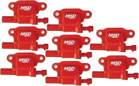 82658 MSD Ignition Coil - GM LS Blaster Series - LS2/LS3/LS4/LS7/LS9 Engines - Red - 8-Pack in Saudi Arabia