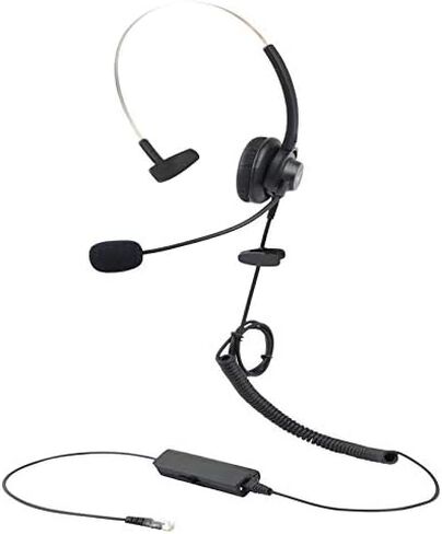 سماعة رأس RJ9 بدون استخدام اليدين في مركز الاتصال مع ميكروفون أحادي وإلغاء الضوضاء + وسائد إضافية لهاتف Avaya Nortel Nt Yealink Ge Emerson Viop POE NEC Mitel Office Desktop IP الهاتف in Kuwait