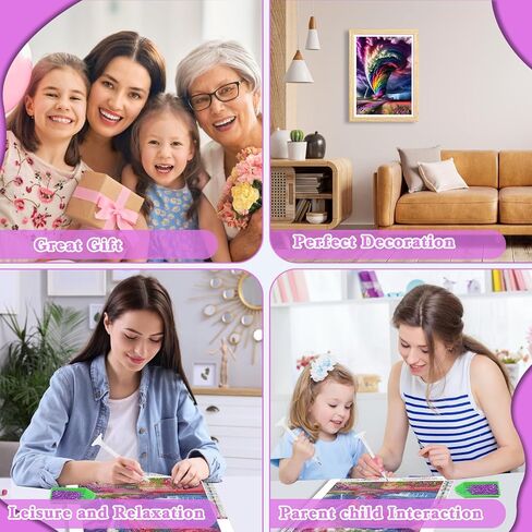COMBYEO Tornado Diamond Painting Kits for Adults, 5D DIY Fantasy Diamond Art Kits, Full Round Drill Crystal Arts and Crafts, Gem Art Painting Kit for Home Wall Decor(12x16inch) in Saudi Arabia
