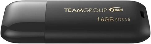 TEAMGROUP C175 16GB USB 3.2 Gen 1 (USB 3.1/3.0) قراءة محرك فلاش الإبهام بسرعة 75 ميجابايت/ثانية، شريحة ذاكرة تخزين البيانات الخارجية متوافقة مع الكمبيوتر/الكمبيوتر المحمول أسود غير لامع TC175316GB01 in Kuwait
