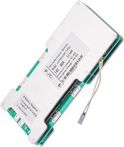 14S BMS 50.4V/51.8V 30A Li-ion PCB لوح حماية مع سلك توازن وNTC، عشر حماية وظيفية، منفذ مشترك، لحزمة بطارية ليثيوم أيون (14S 50.4V/51.8V 30A) in Kuwait