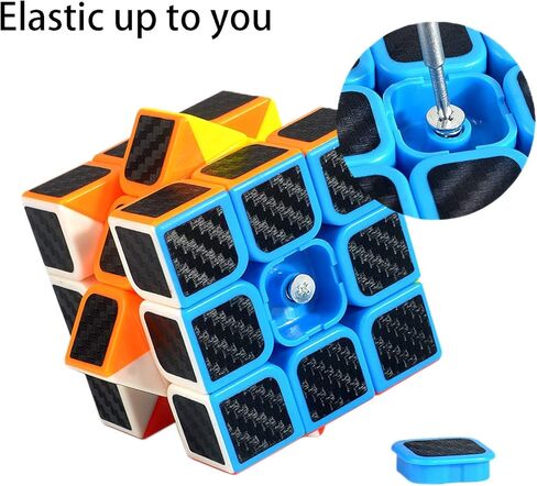 مجموعة مكعبات سرعة AHYUAN مكعب سرعة جيلي 3x3x3 من ألياف الكربون إعصار للأولاد 3x3 مجموعة مكعبات سحرية بدون ملصقات ألعاب ألغاز in Kuwait