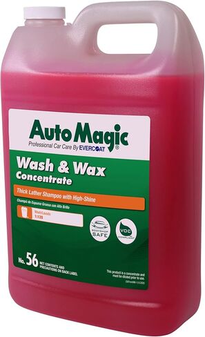 Auto Magic Wash & Wax - Car Wash Soap for Acrylic, Vinyl, Lacquer, Enamel and More - 128 Fl Oz in Kuwait