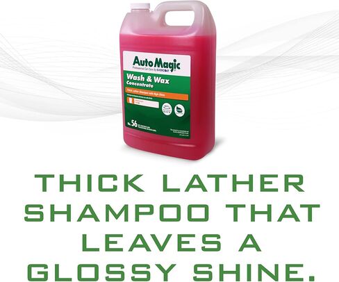 Auto Magic Wash & Wax - Car Wash Soap for Acrylic, Vinyl, Lacquer, Enamel and More - 128 Fl Oz in Kuwait