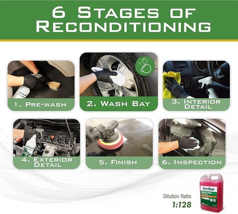 Auto Magic Wash & Wax - Car Wash Soap for Acrylic, Vinyl, Lacquer, Enamel and More - 128 Fl Oz in Kuwait