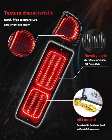 Smoked Lens Rear Tail Backup Lights & Tail Brake Lights For Chevy & GMC Trucks (Fleetside/Wideside) 1967-1972 in Saudi Arabia
