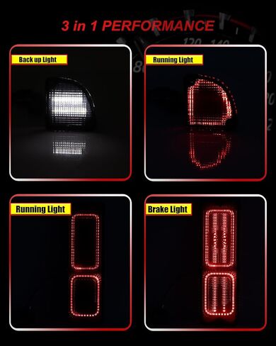Smoked Lens Rear Tail Backup Lights & Tail Brake Lights For Chevy & GMC Trucks (Fleetside/Wideside) 1967-1972 in Saudi Arabia