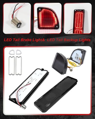 Smoked Lens Rear Tail Backup Lights & Tail Brake Lights For Chevy & GMC Trucks (Fleetside/Wideside) 1967-1972 in Saudi Arabia