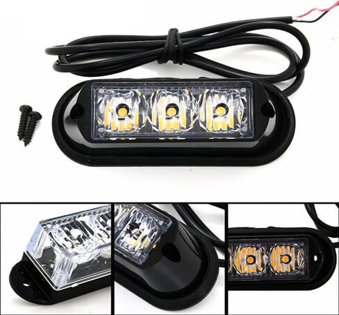 3-LED Bulb Warning Strobe Lights for Trucks Cars Motorcycle Daytime Running Lights Emergency Grill Lights (Green) in Saudi Arabia