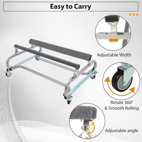 HECASA Personal Watercraft Jet Ski Dolly Stand Boat Storage Trailer Vehicle Cart for Sea-Doo Yamaha Kawasaki Adjustable Carpeted Bunks W/Four Casters & Two Brakes 1000lbs Capacity in Saudi Arabia