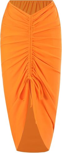 IMEKIS Women 2 Piece Swimsuit Monokini with Cover Ups Ruffles Tropical Bikini Set Summer Holiday Bathing Suits in Saudi Arabia