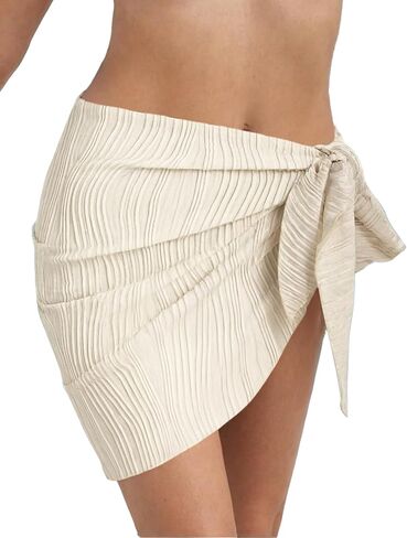 Sarong Coverups for Women Open Front Tie Beach Cover Up Sheer Bikini Wrap Swimwear in Saudi Arabia