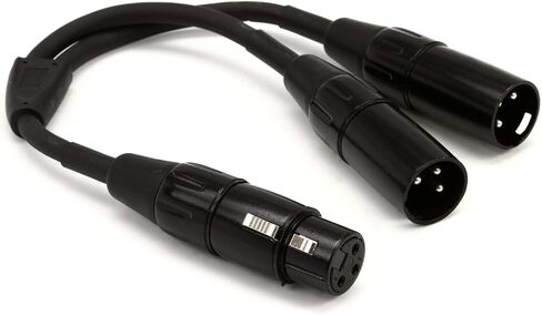 Roland Black Series Interconnect Cable, XLR (Female) to Dual XLR (Male), Y Cable, 6-Inch in Saudi Arabia