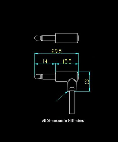 كابلات Luigis Modular M-PAR ذات الزاوية اليمنى Eurorack - حزمة من 5 كابلات حمراء، 4 (10 سم) in Saudi Arabia