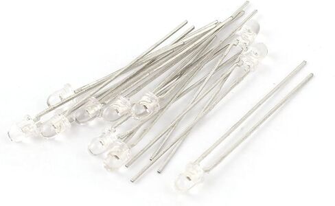 Uxcell A14072500ux0263 10 قطعة 3 مم 850 نانومتر الأشعة تحت الحمراء LED صمامات باعثة للضوء 6 أمتار مسافة الانبعاثات in Saudi Arabia