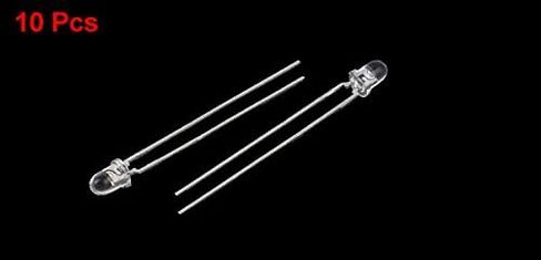 Uxcell A14072500ux0263 10 قطعة 3 مم 850 نانومتر الأشعة تحت الحمراء LED صمامات باعثة للضوء 6 أمتار مسافة الانبعاثات in Saudi Arabia