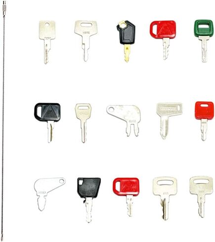 15 قطعة من مفاتيح المعدات الثقيلة، مجموعة مفاتيح البناء الرئيسية المتوافقة مع حافظة فولفو، تاكيوتشي، تويوتا، كاتربيلر، جيني، جي سي بي، بوبكات، هيتاشي، JD، JLG والمزيد in Kuwait