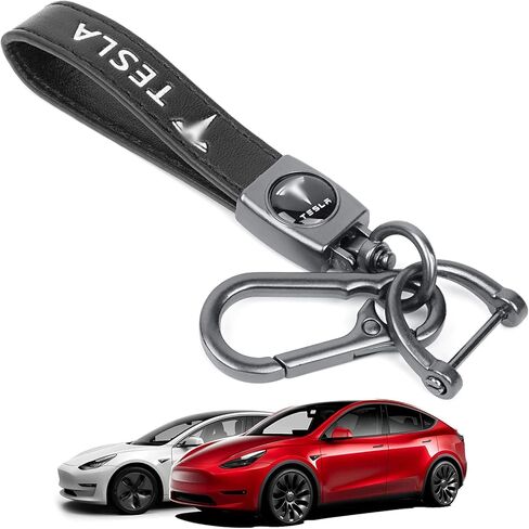 سلسلة مفاتيح من الجلد الطبيعي متوافقة مع موديل 3 YXS Roadster معدن من سبائك الزنك وحلقة مفاتيح وإكسسوارات حبل وحامل بطاقات مفاتيح ومشبك سلسلة مفاتيح هدية عمل وحلقة مفاتيح هدية عيد ميلاد (ذهبي) in Kuwait
