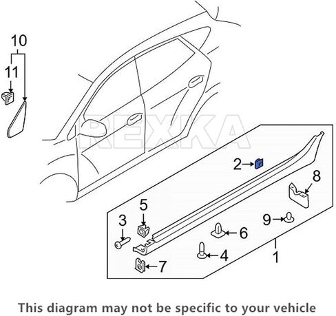 Rexka 20pcs Rocker Molding Clip for Hyundai Kia 87756-2E000 in Saudi Arabia