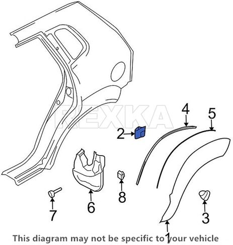 Rexka 20pcs Rocker Molding Clip for Hyundai Kia 87756-2E000 in Saudi Arabia