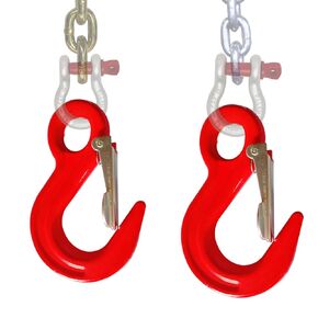 2 Pack G80 Clevis Slip Hook,5/16" Heavy Duty Chain Hooks,Forged Tow Trailer Safety Hook with 4400Lbs Work Load Limit Capacity for Hauler Hitches Wrecker Truck,Clevis Grab Winch Hooks for Lifting