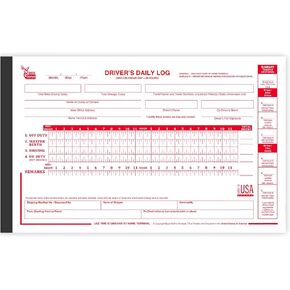 Buck Driver Daily Log Book with 7 & 8 Day Recap - 2-Ply Carbonless, 5.5" x 8.5", 35 Sets of Forms Per Log Book, FMCSA Compliant Premium Log Book for Truck Drivers with Easy Tear-Out