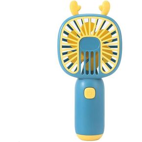 ZYTC Mini Handheld Fan Portable Beauty Small Fan with USB Charging Built-in Battery Fashion for Home Office Shopping Girls Gifts (Blue)