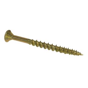 Hillman 5936 Flat Head Square Drive ProCrafter Premium Wood Screws #6 x 1-1/2", Yellow Zinc