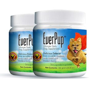 EverPup Multivitamin Dog Supplement - Glucosomine & Apoptogens for Hip & Joint Health + Probiotics & Prebiotics with Enzymes for Digestion