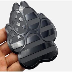 شعار السيارة الأمريكي المعدني Dog Paw K9 للسيارة والشاحنات (3 بوصة × 4 بوصة، أسود) أجهزة الكمبيوتر المحمولة in Kuwait