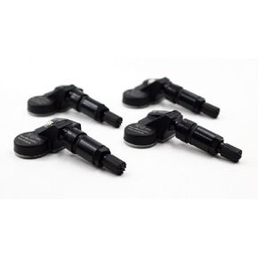 Set of 4 Veritek VPS001 TPMS 433mhz Tire Pressure Sensors for BMW Mini Replaces 36106856209 36106881890 w/Black Aluminum Valve Stems Aftermarket Replacement