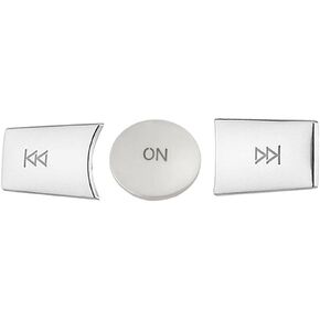 Silver Car Volume Button Cover Radio ON Button Cover Trim Sticker Decal Compatible with Mercedes Benz B C E G Class W246 W204 W212 ML W166 CL/SL/CLA/CLS/SLK(Model A)