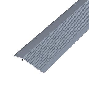 Aluminum Floor Transition Threshold Strip Length 1200mm/47.2inch Heavy Duty Metal Anti Slip Gap Cover Door/Carpet/Tile Reducer Suitable for Threshold Height 8-50mm (Black, 2pcs)