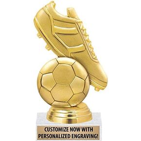 Soccer Trophies - 6" Soccer Ball and Soccer Cleat Trophy for Soccer, Great Soccer Team Awards Prime