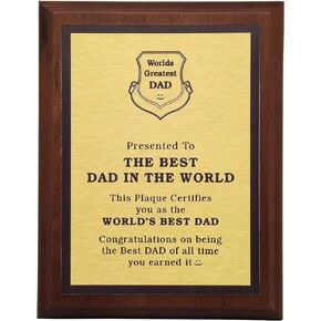 Worlds Greatest Plaques (Best Dad in The World, Gold)
