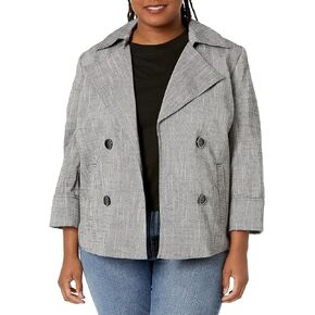 Kasper Women's Cross Dye Linen Faux Db Jacket