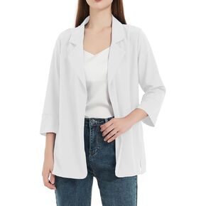 Womens Blazer Business Casual Outfits Lightweight Chiffon Blazer Suit Jackets Office Wear